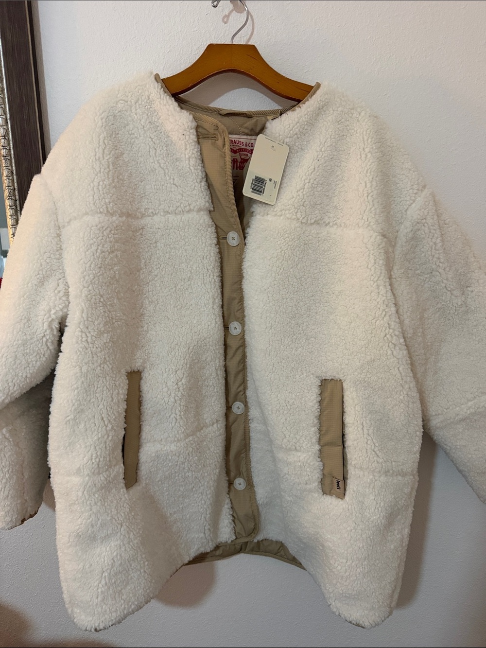 Levi's Cream Sherpa Jacket